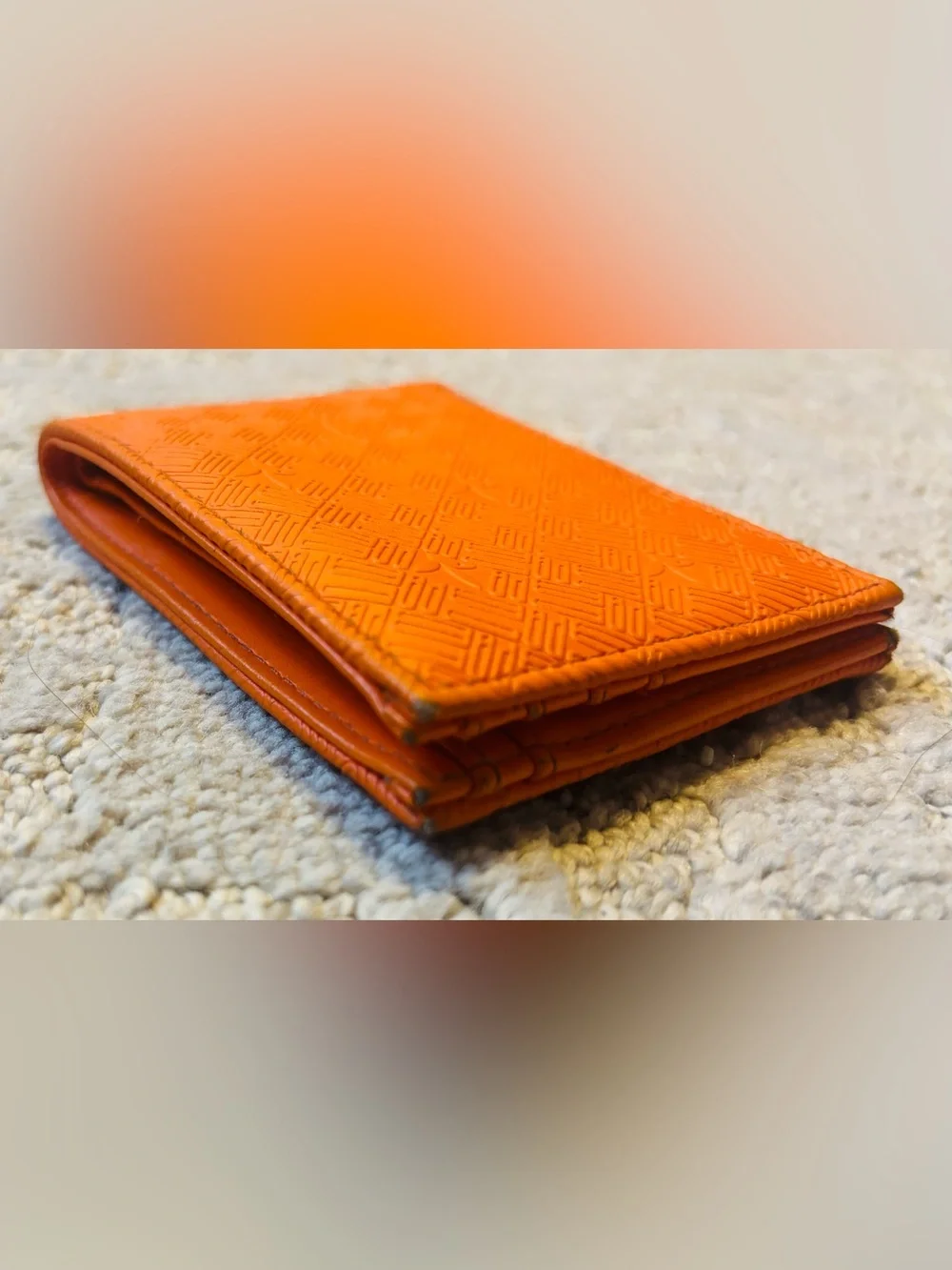 Orange Playboy Logo Bifold Wallet